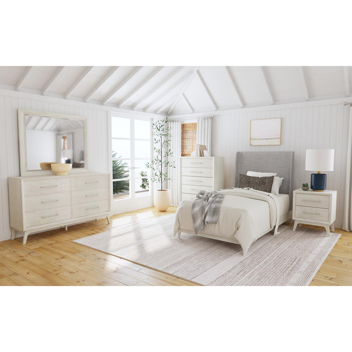 Westland UPH Bedroom Set with Grey Fabric - Vida Furniture (Laredo,TX)