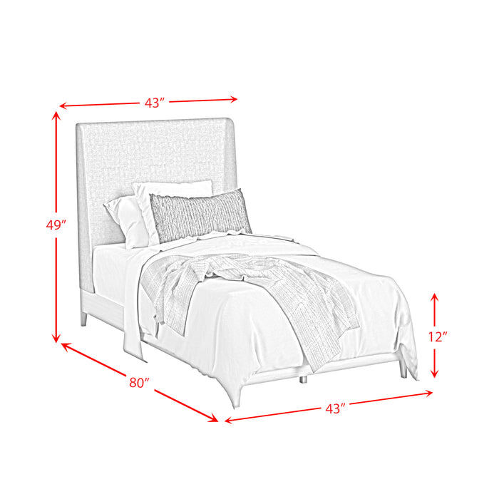 Westland UPH Bedroom Set with Grey Fabric - Vida Furniture (Laredo,TX)
