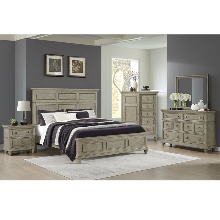 Whit-Ash Dresser and Mirror Set in Light Grey - Vida Furniture (Laredo,TX)