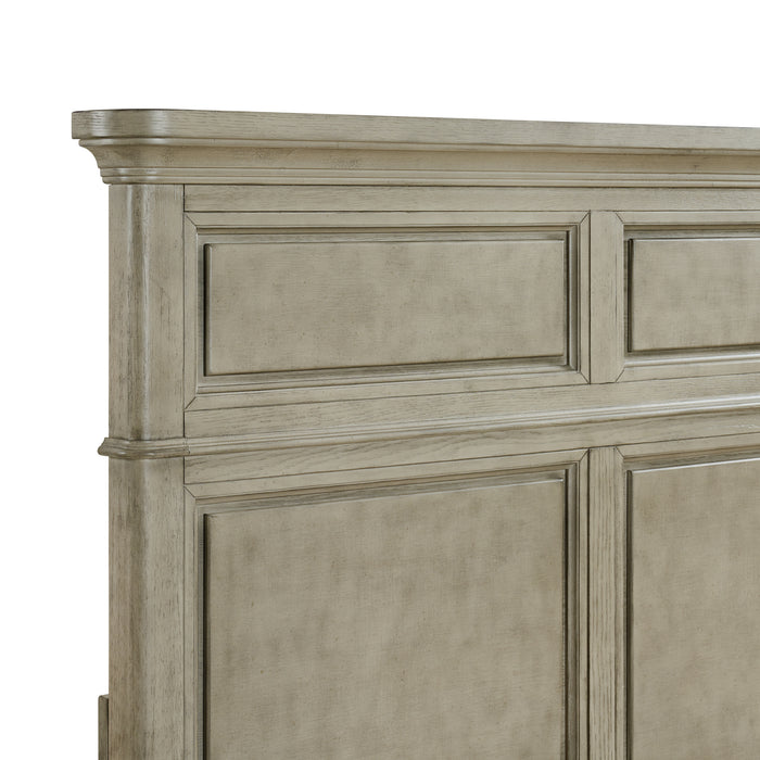 Whit-Ash Panel Bedroom Set with Door Chest - Vida Furniture (Laredo,TX)