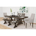 Yellowstone Dining Table with 2x12" Leaves in Medium Brown - Vida Furniture (Laredo,TX)