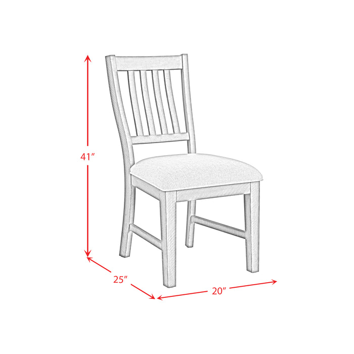 Yellowstone Standard Height Dining Set in Medium Brown-Table and Four Chairs - Vida Furniture (Laredo,TX)