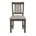 Yellowstone Dining Side Chair with Grey Fabric in Medium Brown (2 Per Carton) - Vida Furniture (Laredo,TX)