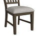Yellowstone Dining Side Chair with Grey Fabric in Medium Brown (2 Per Carton) - Vida Furniture (Laredo,TX)