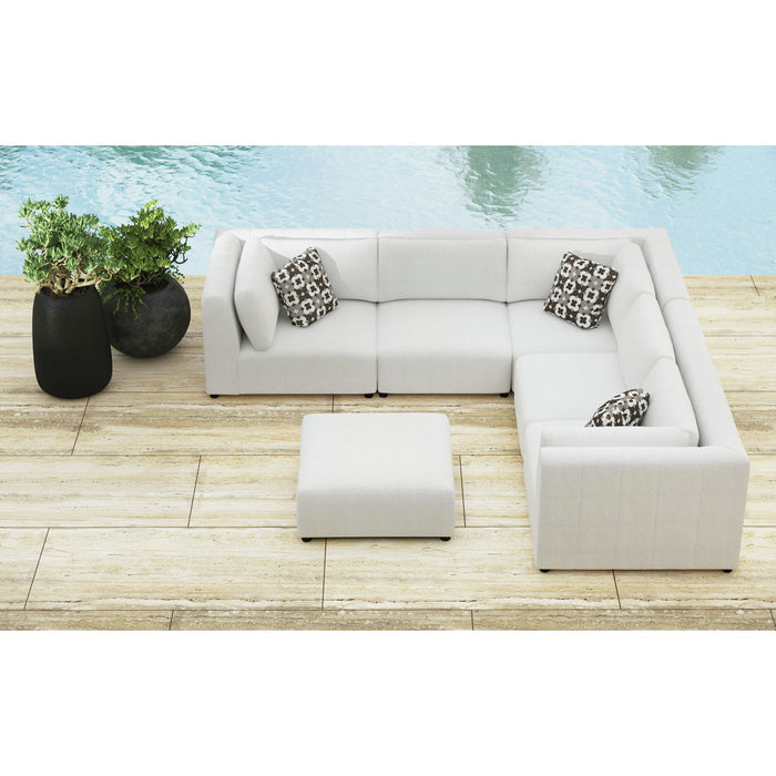 Zandara Modular Ottoman - Olefin Beige - Vida Furniture (Laredo,TX)