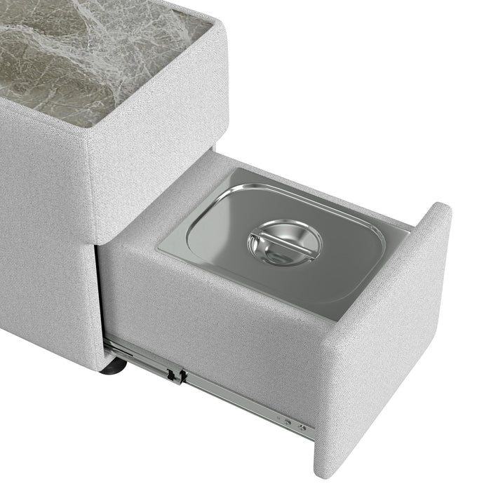 Zandara 7PC Modular Set in Olefin Beige with Pillows - Vida Furniture (Laredo,TX)