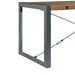 Elements International Industrial Dining Table in Gunmetal and Brown - Vida Furniture (Laredo,TX)
