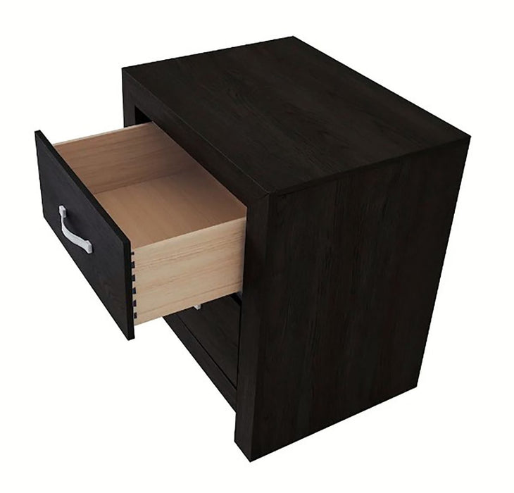 Crown Mark Furniture Jaylen 2 Drawer Nightstand in Black - Vida Furniture (Laredo,TX)