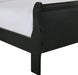 Elements International Louis Philippe Full Panel Bed in Black - Vida Furniture (Laredo,TX)