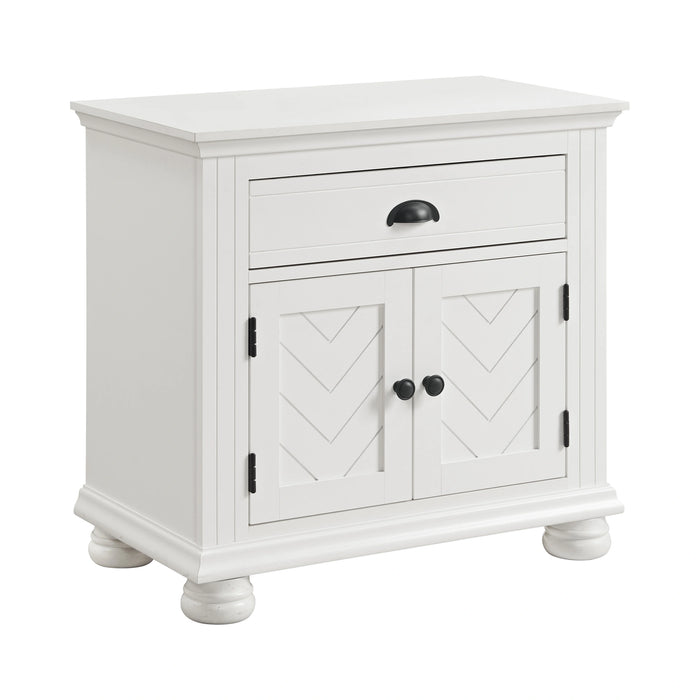 Kona Bedroom Set with 2 Nightstands in White
