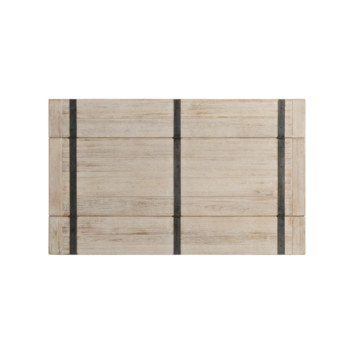 (D680-33) Callista- Folding Top Dining Table- Beach/Natural Metal