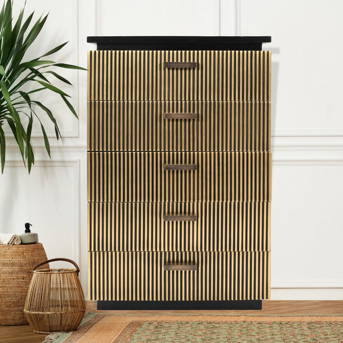 Galaxy Home Allure Chest in Black - Vida Furniture (Laredo,TX)