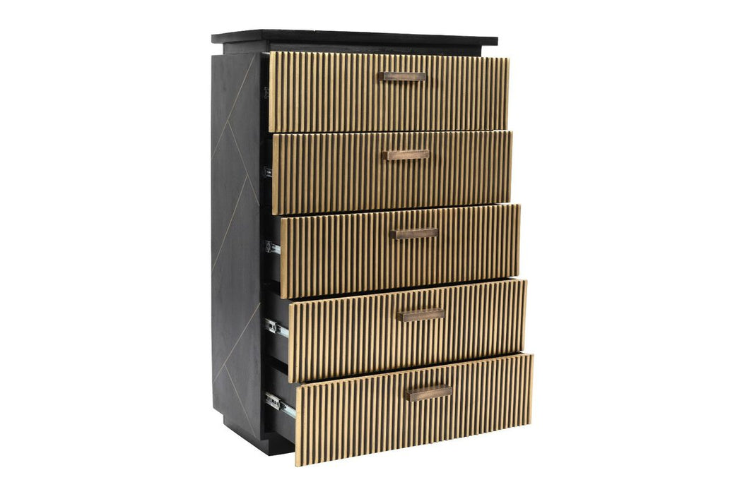 Galaxy Home Allure Chest in Black - Vida Furniture (Laredo,TX)