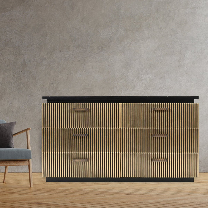 Galaxy Home Allure Dresser in Black - Vida Furniture (Laredo,TX)