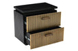Galaxy Home Allure Nightstand Black - Vida Furniture (Laredo,TX)