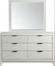 Elements International Artis Mirror in White - Vida Furniture (Laredo,TX)