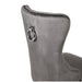 Galaxy Home Erica Stainless Steel Legs Dining Chair (Set of 2) in Dark Gray - Vida Furniture (Laredo,TX)