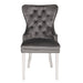 Galaxy Home Erica Stainless Steel Legs Dining Chair (Set of 2) in Dark Gray - Vida Furniture (Laredo,TX)