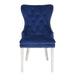 Galaxy Home Erica Stainless Steel Legs Dining Chair (Set of 2) in Blue - Vida Furniture (Laredo,TX)