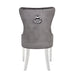 Galaxy Home Erica Stainless Steel Legs Dining Chair (Set of 2) in Dark Gray - Vida Furniture (Laredo,TX)