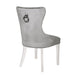 Galaxy Home Erica Stainless Steel Legs Dining Chair (Set of 2) in Light Grey - Vida Furniture (Laredo,TX)