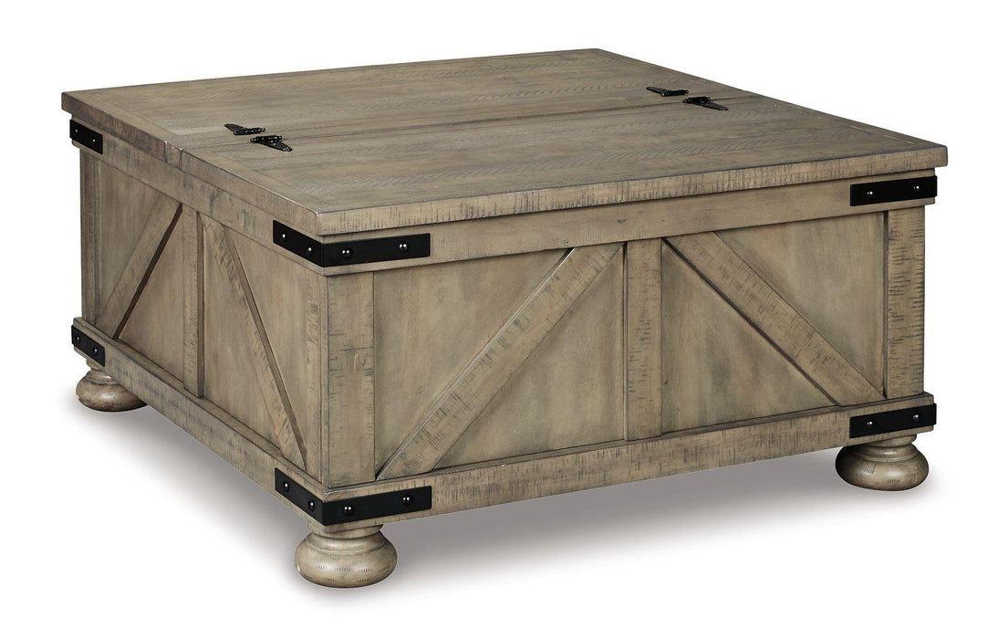 Aldwin Coffee Table With Storage - Vida Furniture (Laredo,TX)