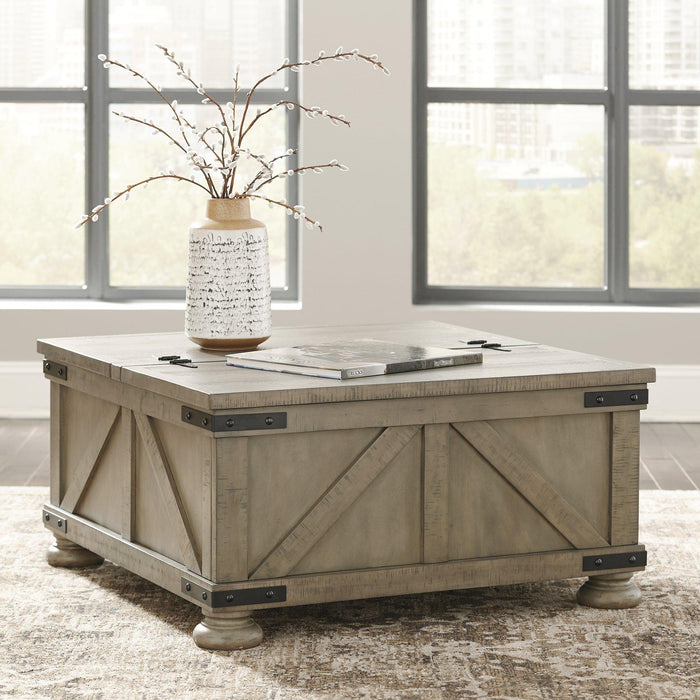 Aldwin Coffee Table With Storage - Vida Furniture (Laredo,TX)
