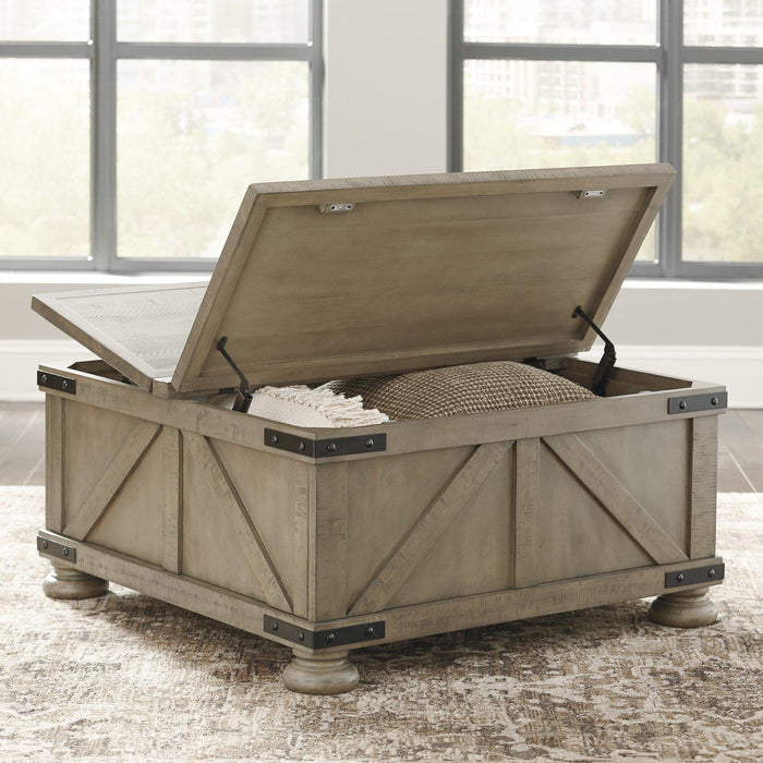 Aldwin Coffee Table With Storage - Vida Furniture (Laredo,TX)