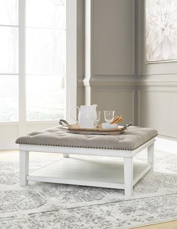 Kanwyn Upholstered Ottoman Coffee Table - Vida Furniture (Laredo,TX)
