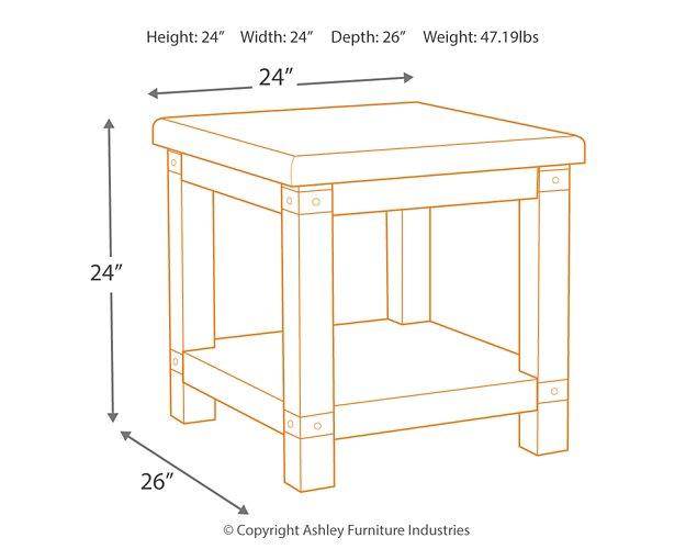 Carynhurst End Table - Vida Furniture (Laredo,TX)
