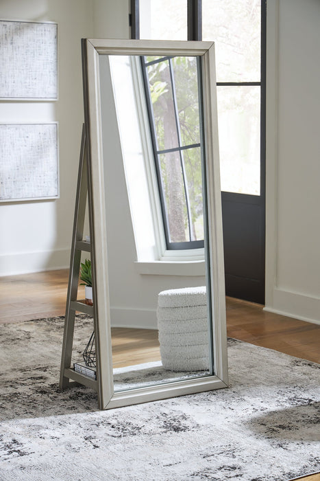 Evesen Floor Standing Mirror/Storage - Vida Furniture (Laredo,TX)