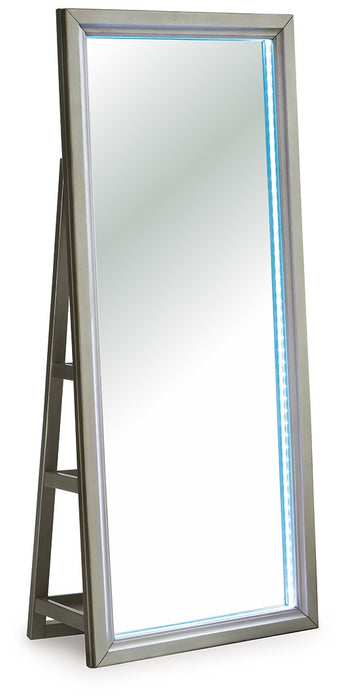 Evesen Floor Standing Mirror/Storage - Vida Furniture (Laredo,TX)