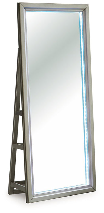 Evesen Floor Standing Mirror/Storage - Vida Furniture (Laredo,TX)