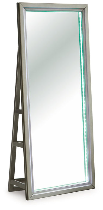 Evesen Floor Standing Mirror/Storage - Vida Furniture (Laredo,TX)