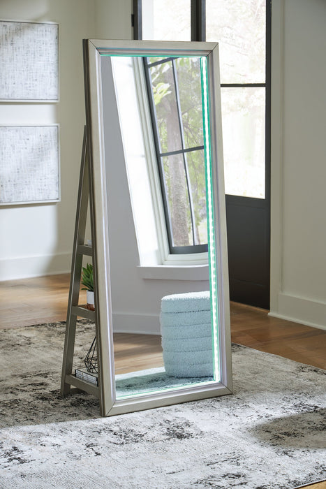 Evesen Floor Standing Mirror/Storage - Vida Furniture (Laredo,TX)