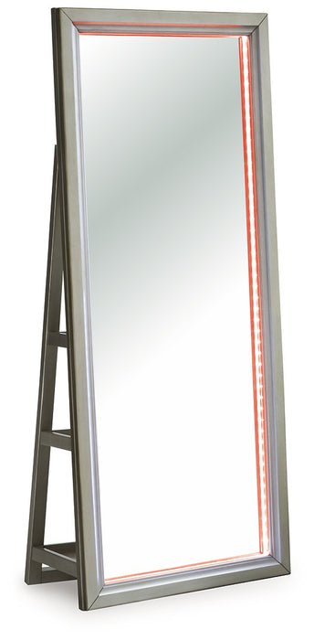 Evesen Floor Standing Mirror/Storage - Vida Furniture (Laredo,TX)