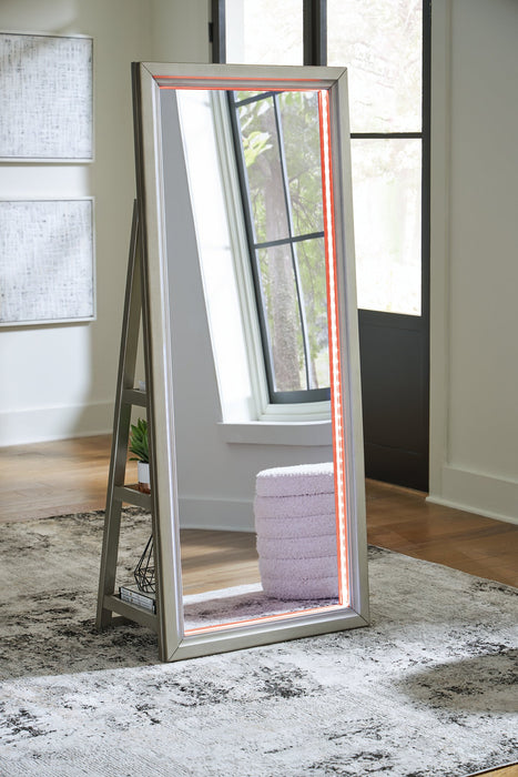 Evesen Floor Standing Mirror/Storage - Vida Furniture (Laredo,TX)