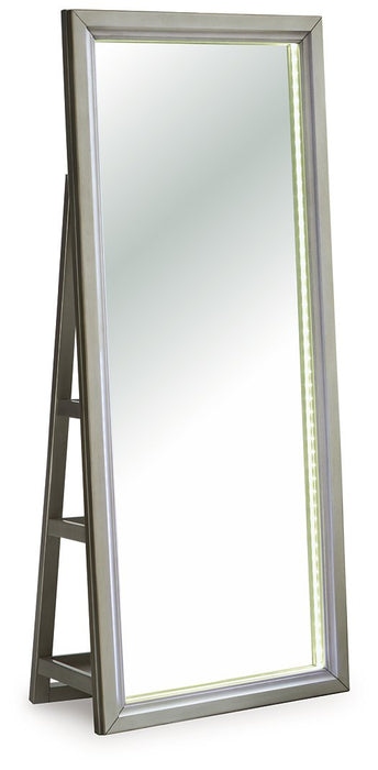 Evesen Floor Standing Mirror/Storage - Vida Furniture (Laredo,TX)