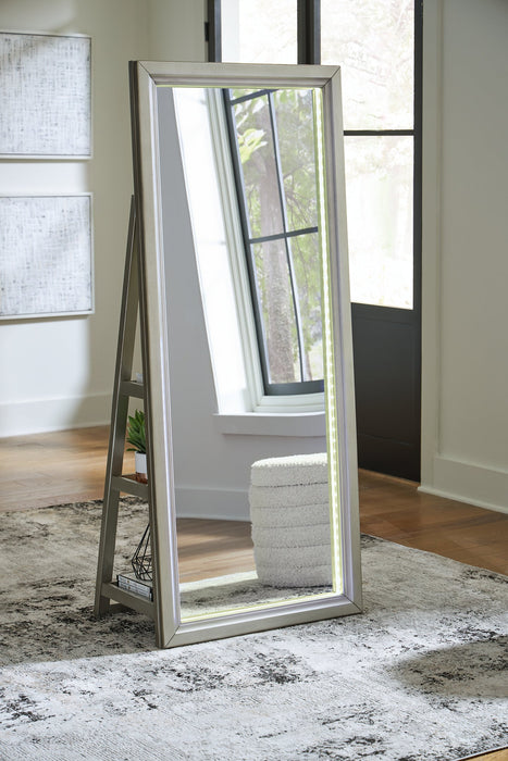 Evesen Floor Standing Mirror/Storage - Vida Furniture (Laredo,TX)