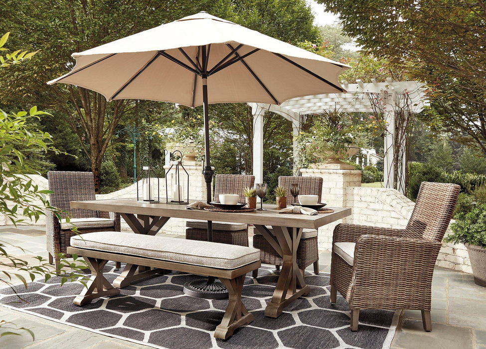 Beachcroft Outdoor Dining Set - Vida Furniture (Laredo,TX)