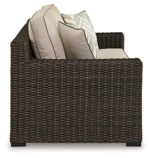 Coastline Bay Outdoor Loveseat with Cushion - Vida Furniture (Laredo,TX)