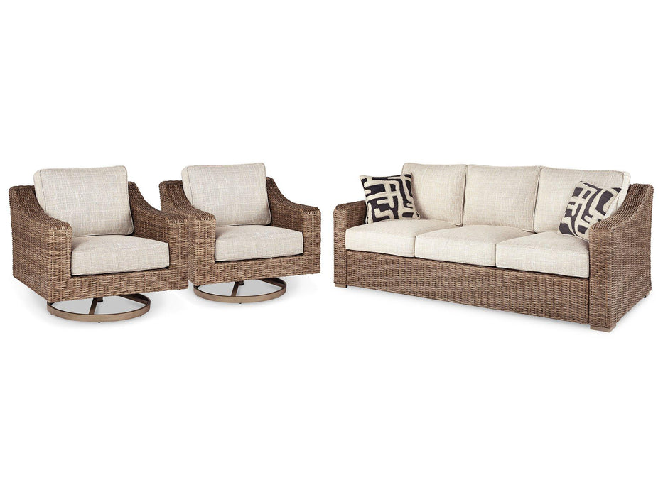 Beachcroft Outdoor Seating Set - Vida Furniture (Laredo,TX)
