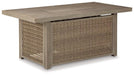Beachcroft Beachcroft Fire Pit Table with Four Nuvella Swivel Lounge Chairs - Vida Furniture (Laredo,TX)