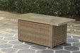 Beachcroft Beachcroft Fire Pit Table with Four Nuvella Swivel Lounge Chairs - Vida Furniture (Laredo,TX)