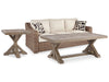 Beachcroft Beachcroft Nuvella Sofa with Coffee and End Table - Vida Furniture (Laredo,TX)