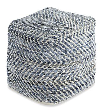 Chevron Pouf - Vida Furniture (Laredo,TX)