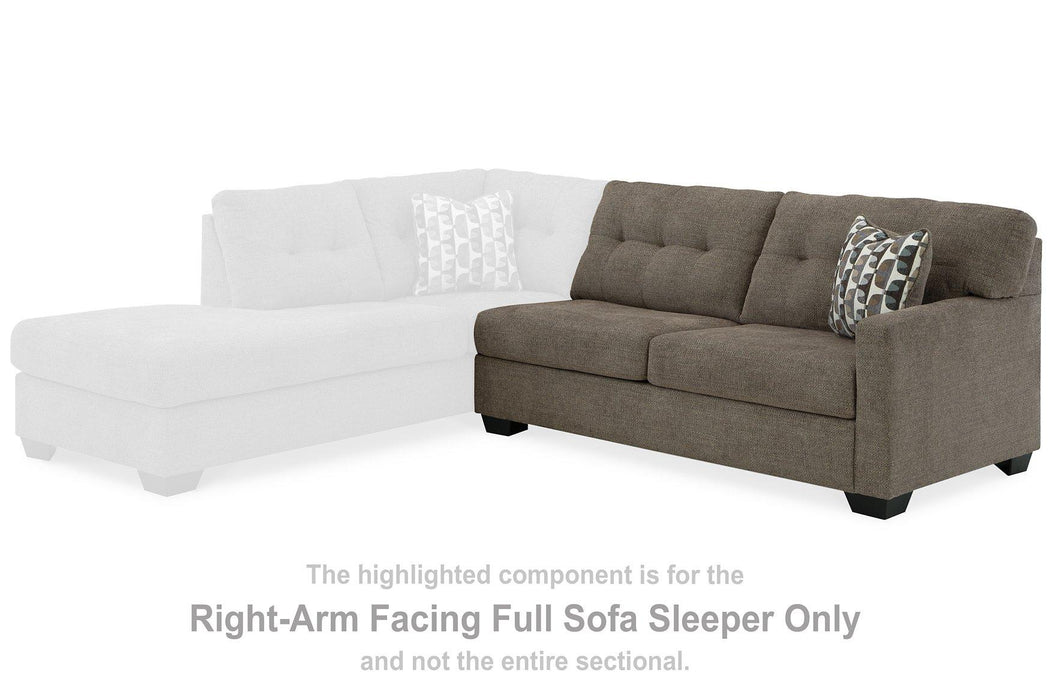 Mahoney 2-Piece Sleeper Sectional with Chaise - Vida Furniture (Laredo,TX)
