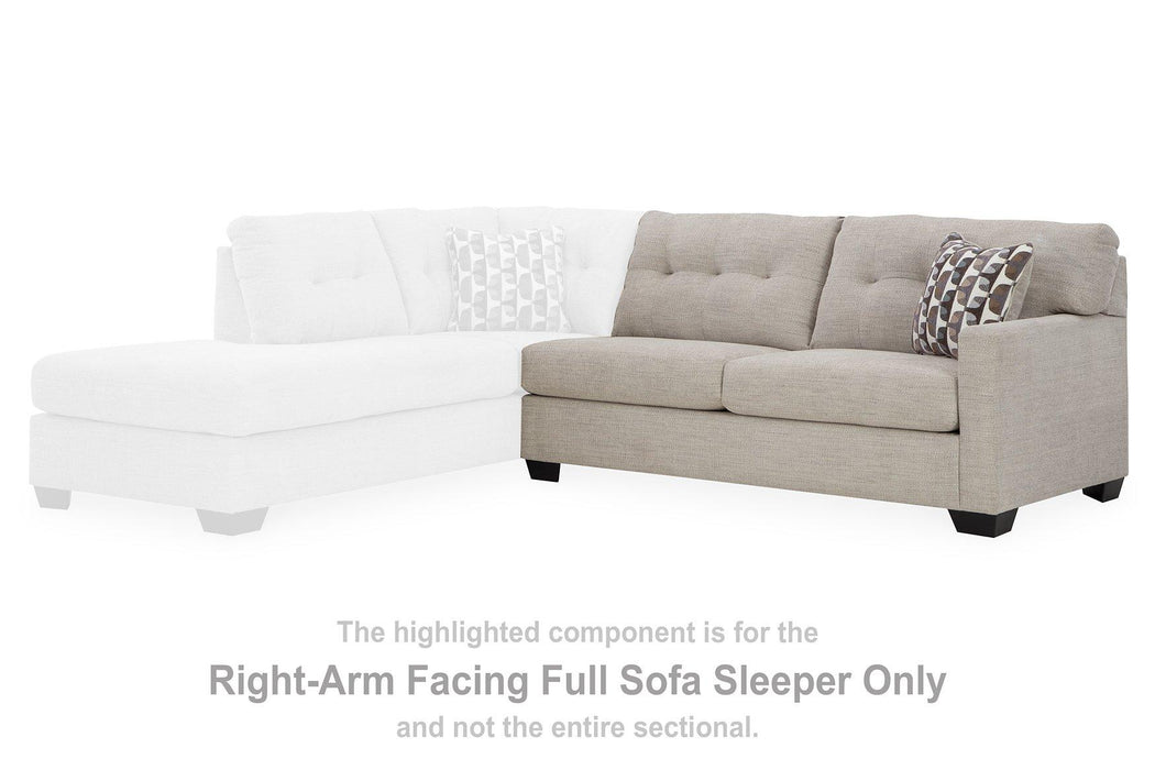 Mahoney 2-Piece Sleeper Sectional with Chaise - Vida Furniture (Laredo,TX)