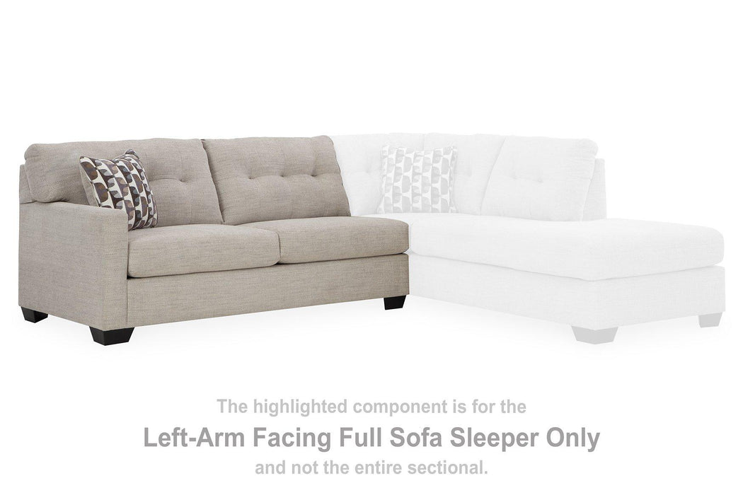 Mahoney 2-Piece Sleeper Sectional with Chaise - Vida Furniture (Laredo,TX)