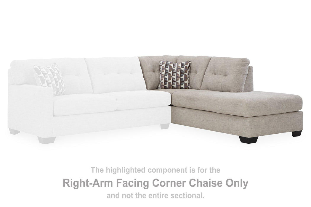 Mahoney 2-Piece Sleeper Sectional with Chaise - Vida Furniture (Laredo,TX)